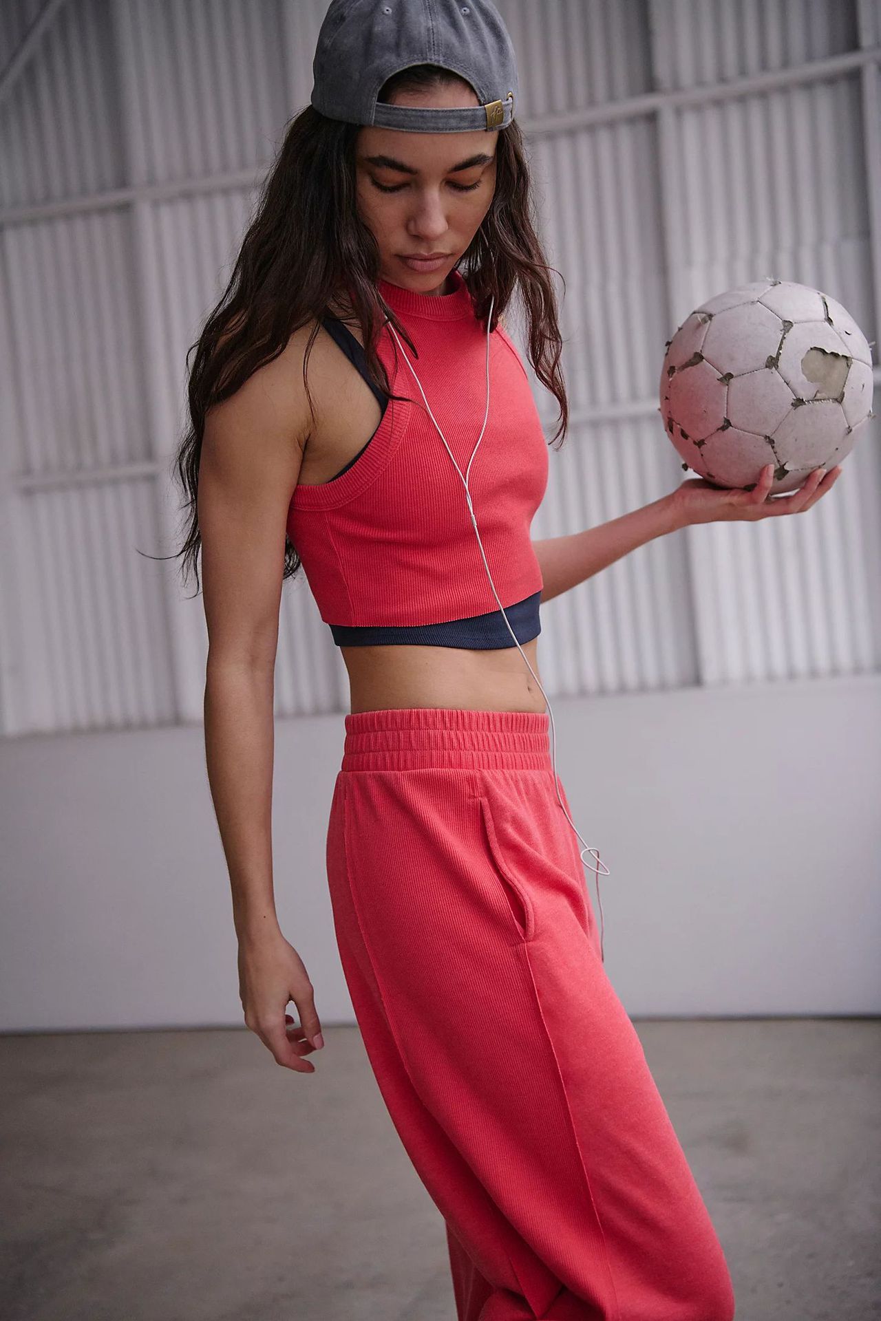 Fashion Casual Women's Solid Color High-elastic Body Shaping Short Sleeve Wide Leg Pants Suit