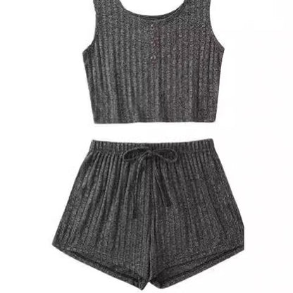 Women's Fashion Slim Fit Vest Shorts Set