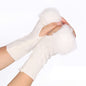 Knitted Gloves Fur Mid Length Half Finger Computer Gloves