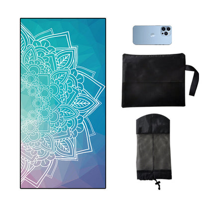 Microfiber Double Sided Fleece Reactive Print Swim Beach Towel