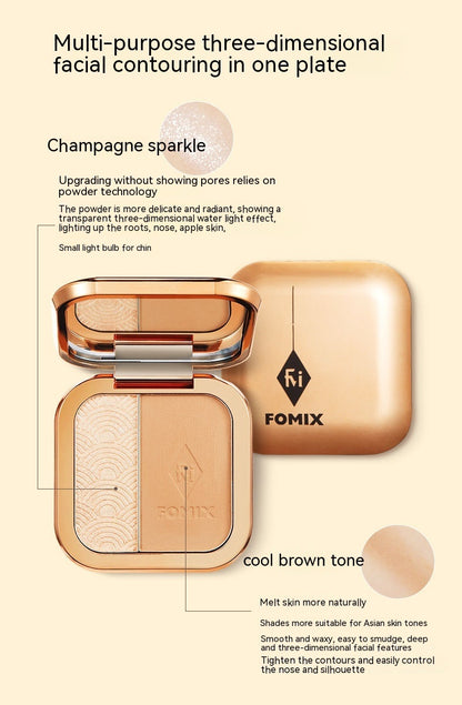 Two-color Highlight Repair Makeup Palette