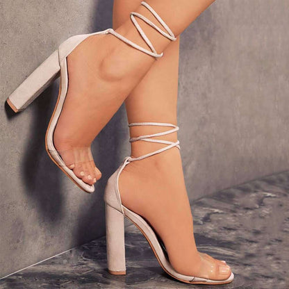 Women's strappy high-heeled sandals