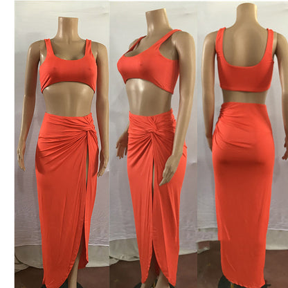 Women's Solid Color Tube Top Dress