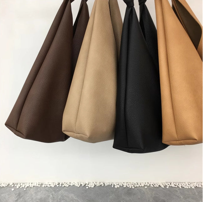 Large Capacity Soft Leather Versatile Handbag Simple Shoulder Tote Bag