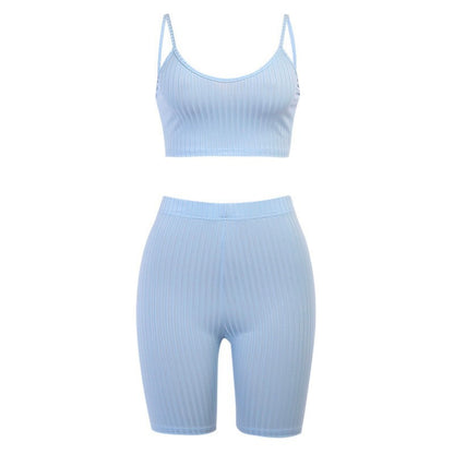 vest shorts two piece set