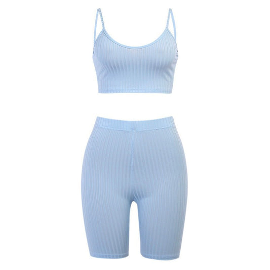 vest shorts two piece set