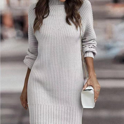 Turtleneck Sweater Women's Long Sleeve Knitwear Dress Women's Clothing