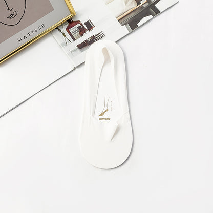 Ice Silk Socks Women's Boat Socks Summer Thin Cotton Bottom