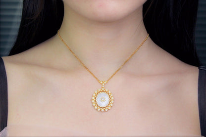 Light Luxury 925 Silver Brushed Pendant Necklace