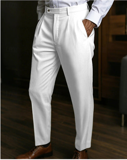 Men's Linen Pocket Flat Comfortable Breathable Trousers