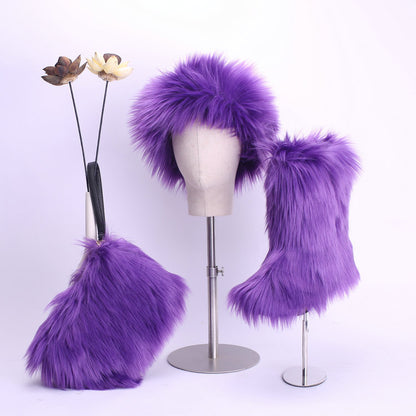 Clutch hair band plush snow boots