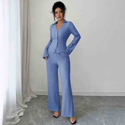Wide-leg Pants Suit For Women