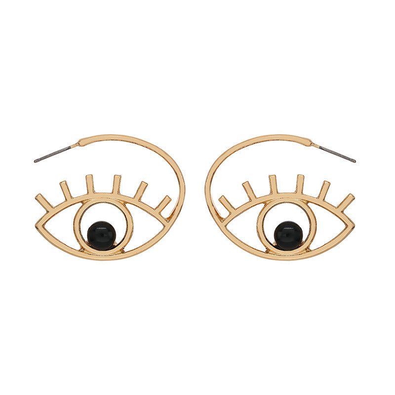 Simple Pearl Stud Earring Demon Eye Eye Earring