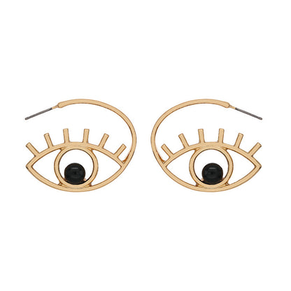 Simple Pearl Stud Earring Demon Eye Eye Earring