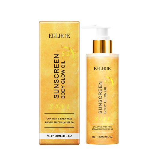 Golden Sunscreen Body Glowing Oil
