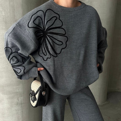 Wide Leg Pants Two-piece Suit