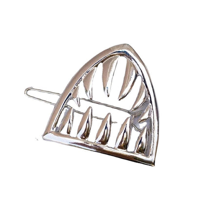 Metal Silver Barrettes Back Head Female Large Hair Jaw Clip Shark Clip Korean Elegant Graceful Clip Hairpin Styling Accessories