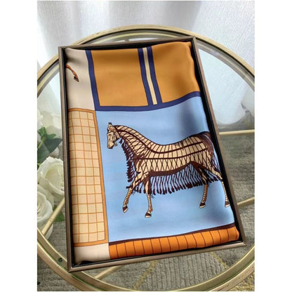 All-match Satin Square Women's Silk Scarf Shawl Beach Towel