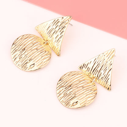 European And American Fashion Exaggerated Irregular Earrings Simple Geometric Female Vintage Earrings