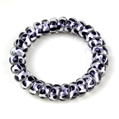 Plastic Leopard Print Phone Line Hair Ring Hair Rope