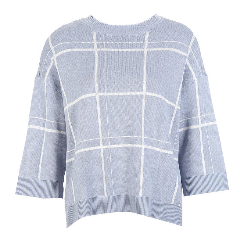 Loose small fragrance style pullover sweater