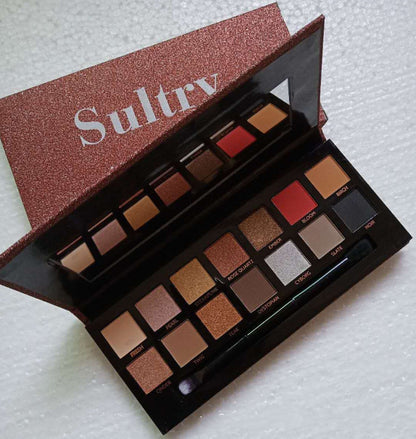 14 Color Eye Shadow Yellow Powder Purple Black Velvet  Makeup Palette