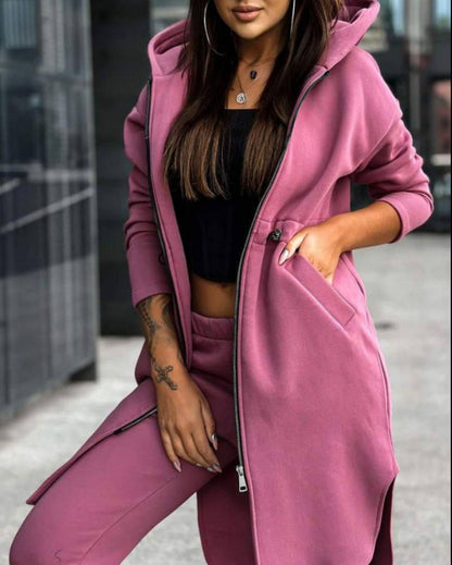 Fleece Hooded Sweater Suit