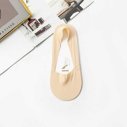 Ice Silk Socks Women's Boat Socks Summer Thin Cotton Bottom