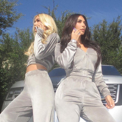 casual fleece hooded suit