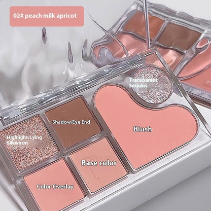 DaimAnpu Six Color Eyeshadow Palette Blush Repair Highlight Brightening