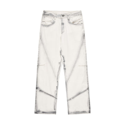 Fashion Printed Lines Straight-leg Trousers Men