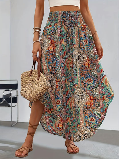 Personality Printed A- Line Skirt Casual
