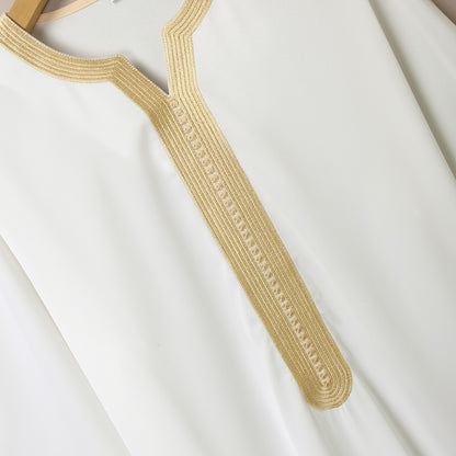 Muslim Embroidery Ethnic Arab Men's Robe