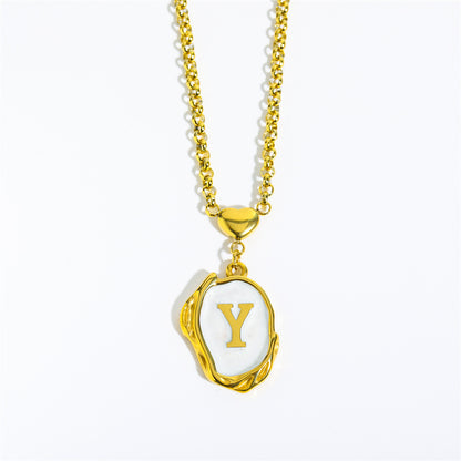English Letters 26 Capital Initials Pendant Necklace