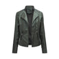 Women's Leather Jackets Women's Short Jackets Slim Thin Leather Jackets Ladies Motorcycle Suits