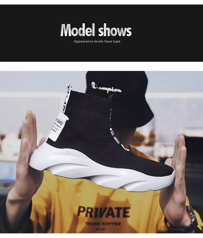 All-match High-top Shoes Men's Socks Trendy Shoes
