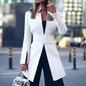 Wide belt blazer with slits