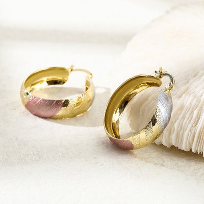 Copper Material Graceful Personality Simple Earrings