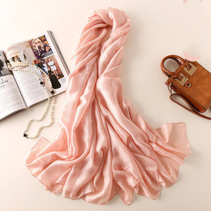 Fashion Beach Towel Sun Protection Shawl Silk Scarf Women