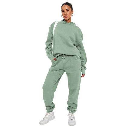 Hooded Long Sleeve Sweater Women's Clothing Fashion Casual Trousers Suit