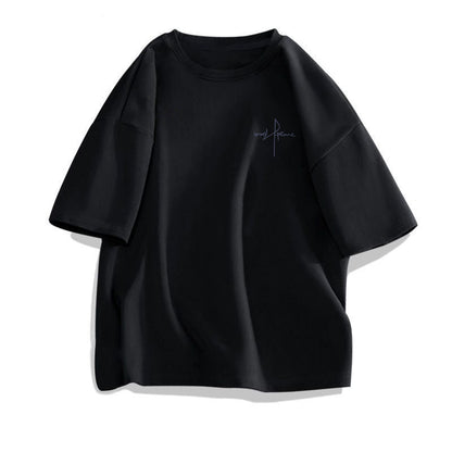 Cotton Short Sleeve T-shirt Men's Loose And Simple Printed Top