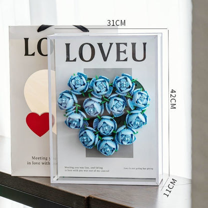Rose Bouquet Building Blocks Gift Box DIY Handmade