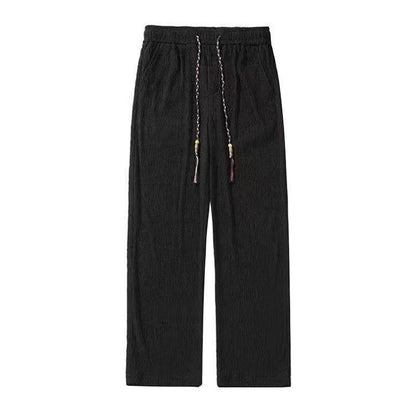 Men's Summer Thin Loose Straight Drooping Texture Pants