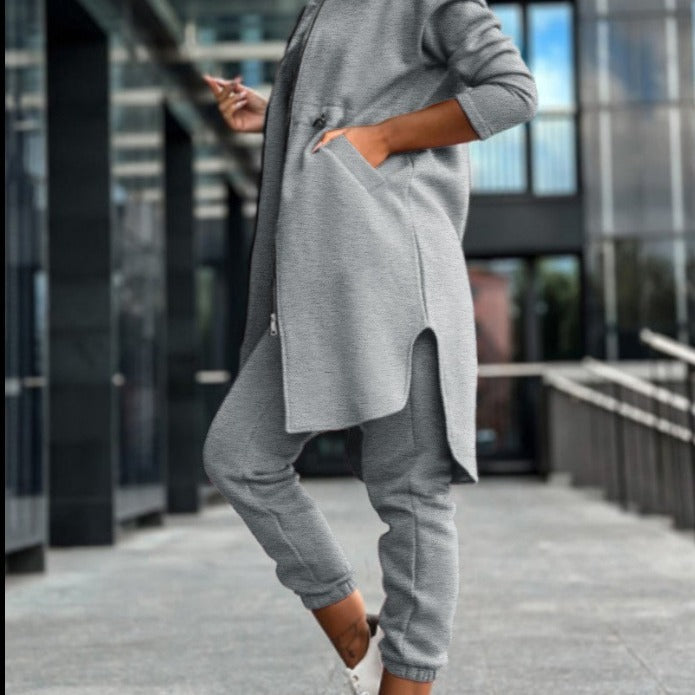 Fleece Hooded Sweater Suit