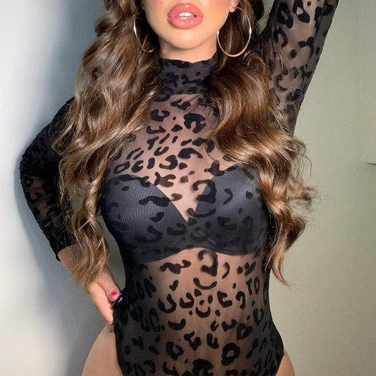 Lace  Mesh  Bodysuit