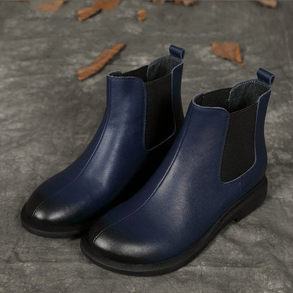 Round Toe Simple Flat Cotton Shoes And Ankle Boots
