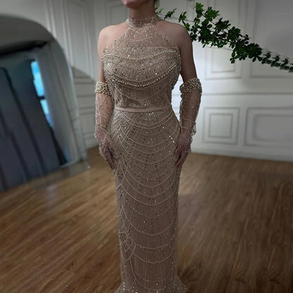 Pearl Light Luxury Trailing Dress Temperament Costume