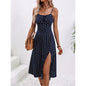 New Polka Dot  Dress Summer Sexy Split Long Dresses For Womens Clothing