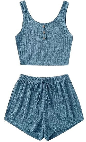 Women's Fashion Slim Fit Vest Shorts Set