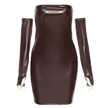 Women's New Fashion Design Off-neck Sheath Dress